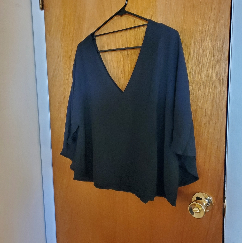 Revolve Brand Three Eighty Two Women's black blouse size Large